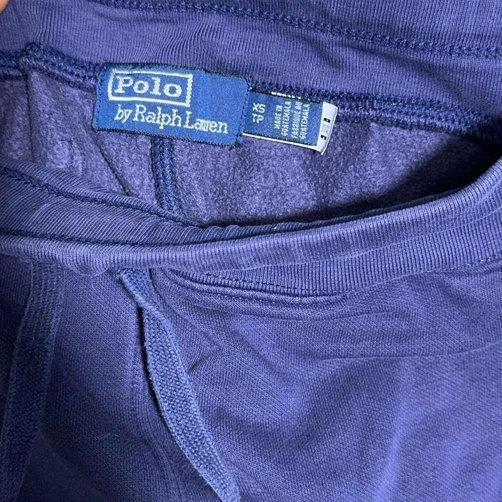 Polo Ralph Lauren Fleece‎ Shorts Mens Size XS American Flag Navy Blue Preppy